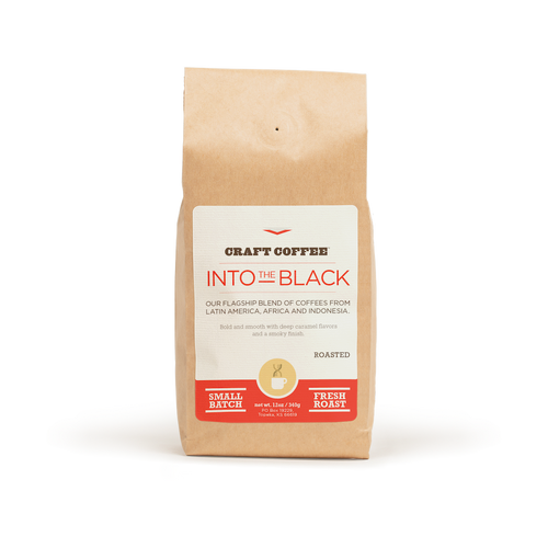 12oz bag of Craft Coffee Into the Black Blend