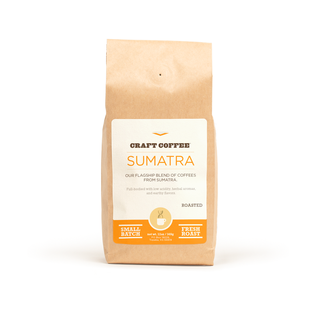 12oz bag of Craft Coffee Sumatra Dark Roast