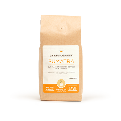 12oz bag of Craft Coffee Sumatra Dark Roast