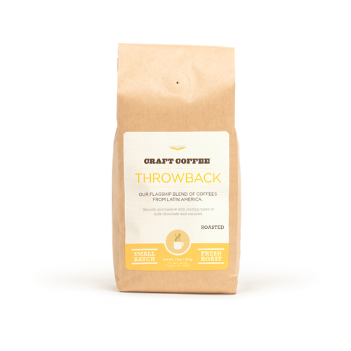 12oz bag of Craft Coffee Throwback Blend