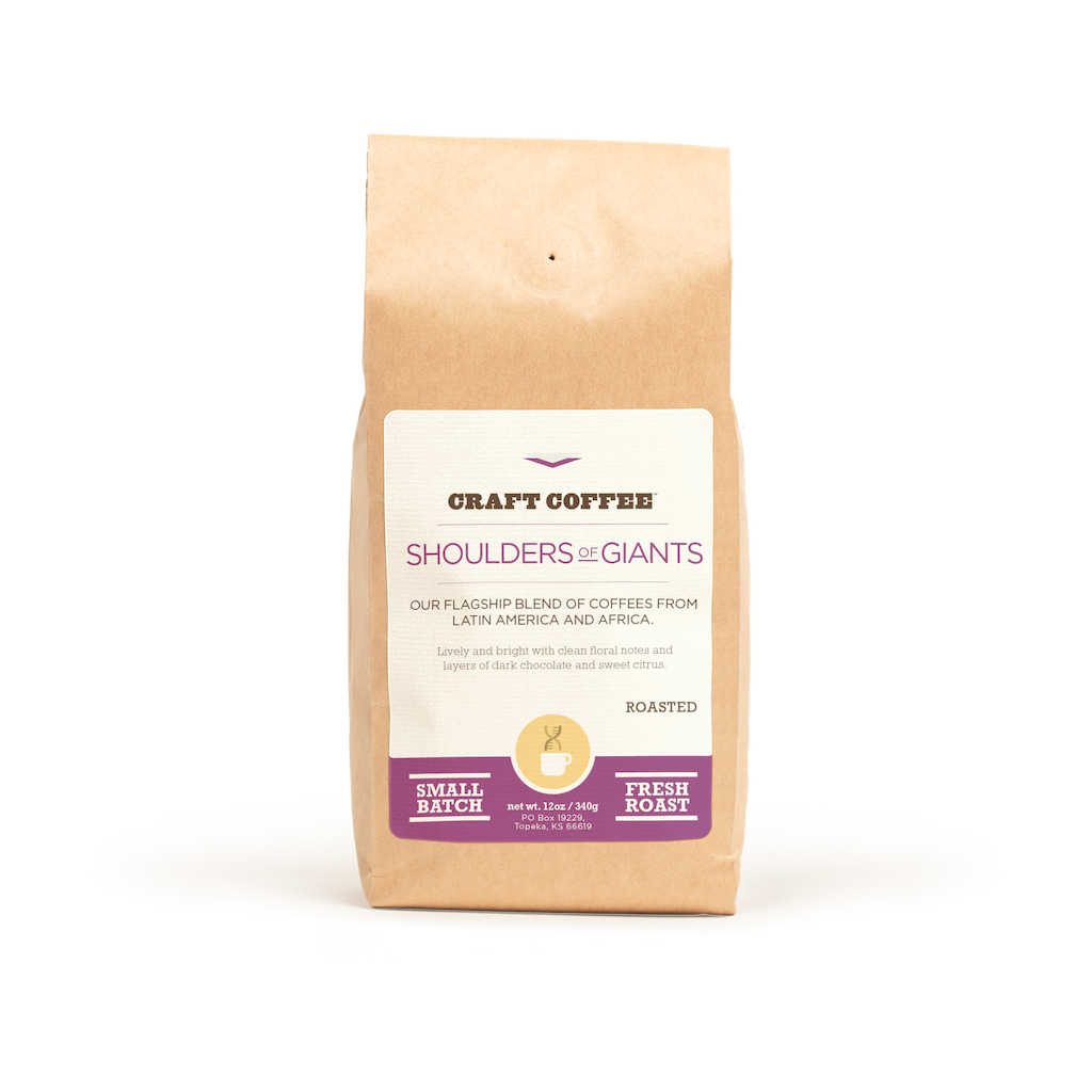 12oz bag of Craft Coffee Shoulders of Giants Blend