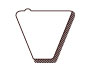 Line drawing of a cone-shaped coffee filter